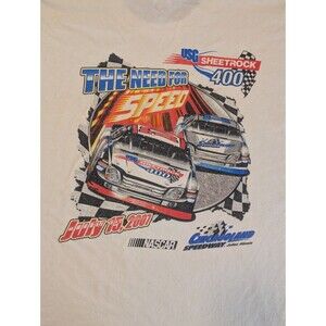 Vintage NASCAR 2007 Chicagoland Speedway T-Shirt 3XL USG Sheetrock 400 Joliet IL